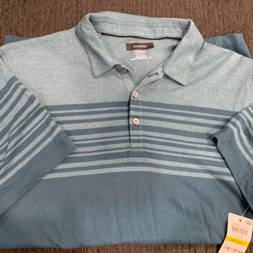 Me’s Alfani Color Blocked Polo Shirt Men’s Size M